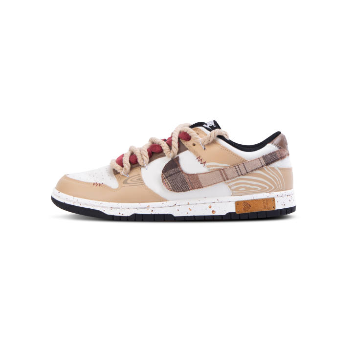 Nike Nike Dunk Synthetic Leather Abrasion Resistant Low top Skateboard Shoes Unisex Custard
