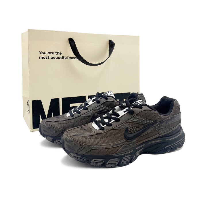 Nike Nike Initiator Cushioning Abrasion Resistant Breathable Low top Casual Running Shoes Unisex Black Brown