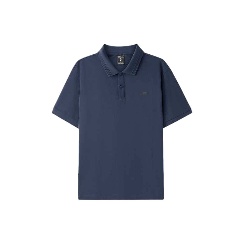 Skechers Polo Shirts Men's Navy Blue 002Z Polo Collar Moderate