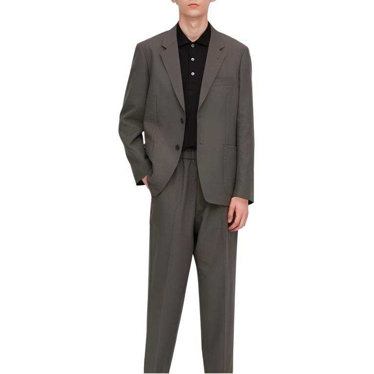 UNIQLO Business Suits Men's Dark Gray Lapel Moderate Business Suit