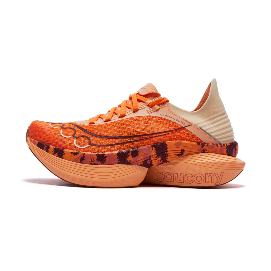 Saucony ENDORPHIN ELITE 2 Rebound Carbon Plate Marathon Running Shoes Unisex Orange