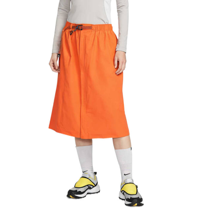 Nike Nike Casual Long Skirts Women's Safe Orange/Black/Mountain White Moderate Long