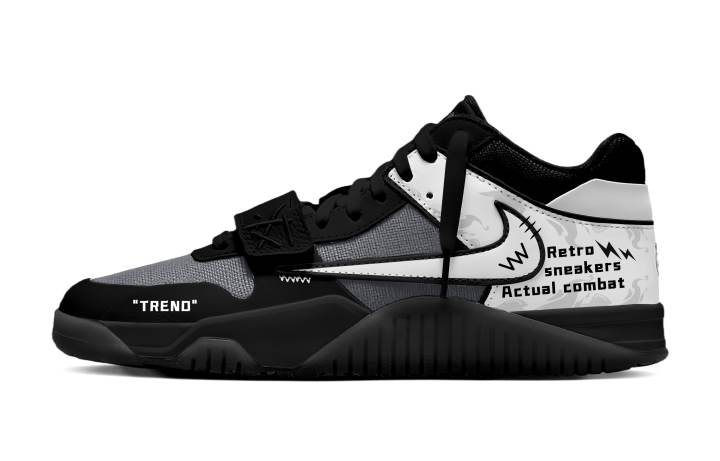 Jordan Jordan x Travis Scott Jumpman Jack Black White Battle Scars Textile, Leather Low top Basketball Shoes Unisex Black