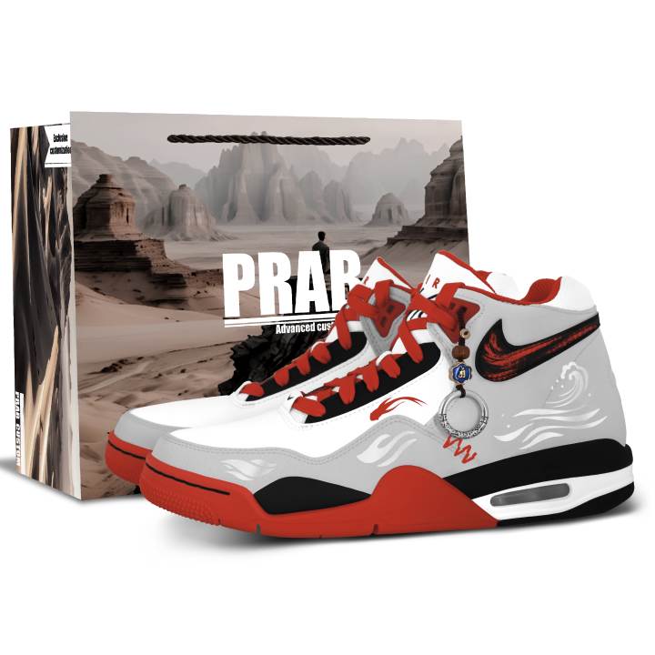 Nike Nike Flight Legacy Koi Fish Playing Water Cushioning Slip Resistant Abrasion Resistant Height Increasing Mid top