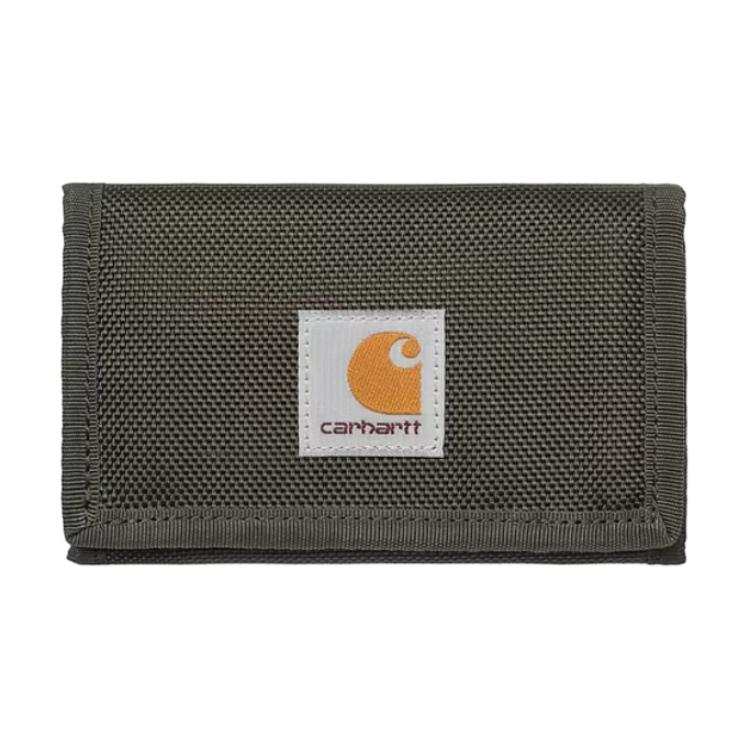 Carhartt WIP Logo Print Canvas Wallet Unisex Green