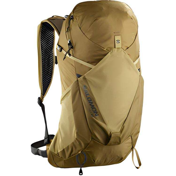 SALOMON 20L Double Shoulder Outdoor Bag Polyester Bright Olive & Willow & Brown & Black Unisex