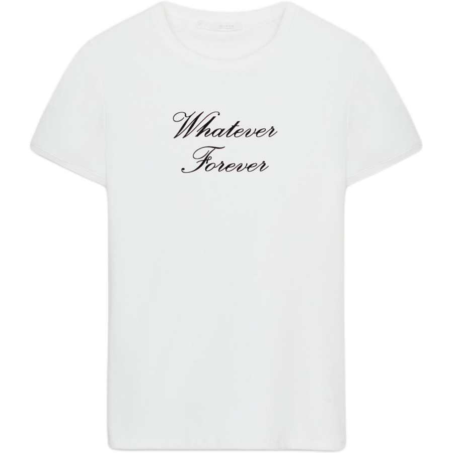 ZARA T Shirts Women's White Crew Neck Moderate Straight Fit