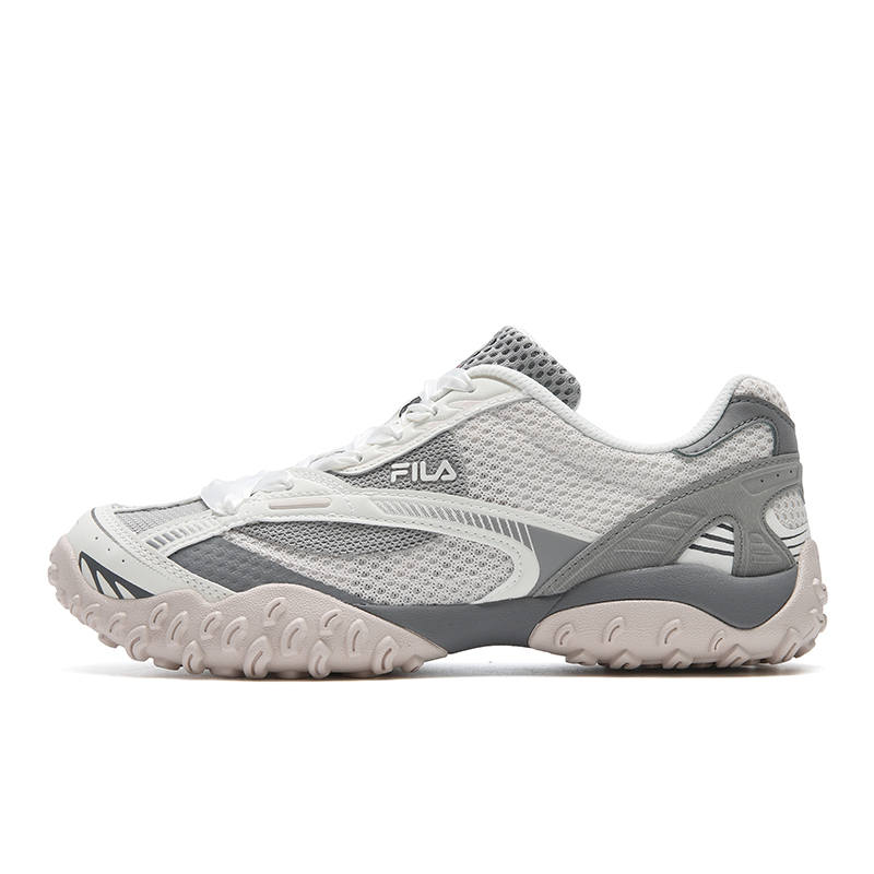 FILA Abrasion Resistant, Breathable, Lightweight Low top Casual Shoes Women's Misty Rain Gray/Parchment Paper Powder