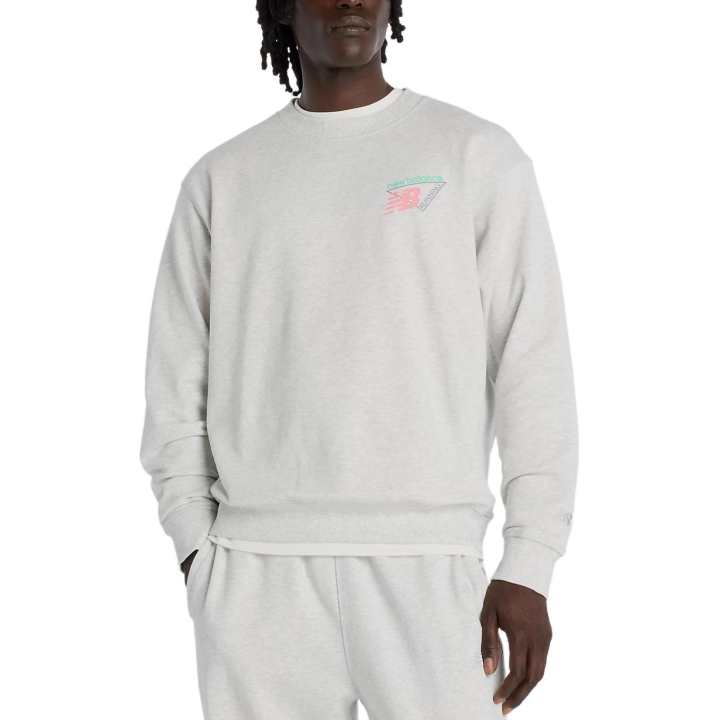 New Balance New Balance Sweatshirts Men's Gray Heather Multicolor Crew Neck Moderate
