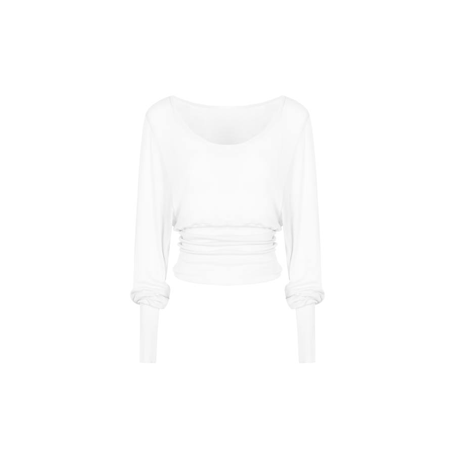 Umoumo T Shirts Women's Crew Neck Thin Nipped In Waist