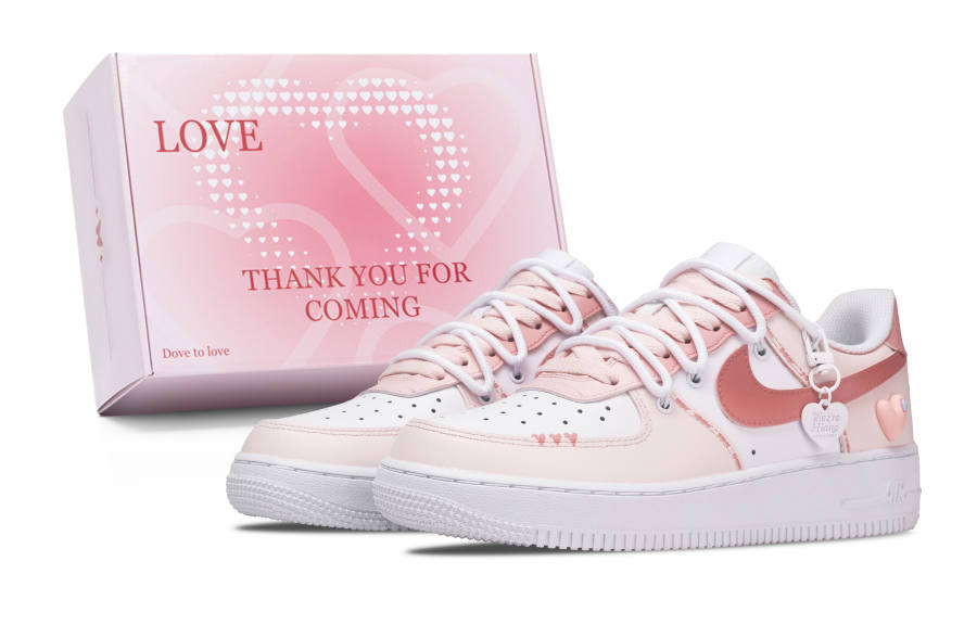 Nike Nike Air Force 1 Heartbeat Keep The Promise, Box Synthetic Leather Cushioning Abrasion Resistant Slip Resistant Low top