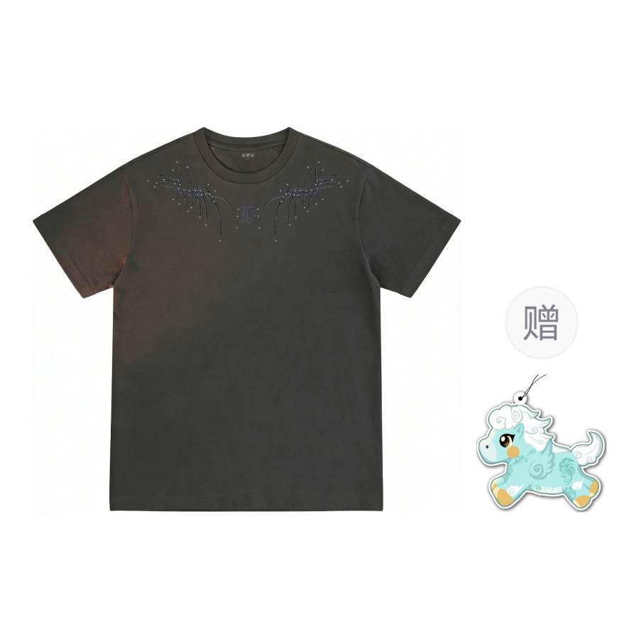 YALU T Shirts Unisex Crew Neck Thin Heavyweight