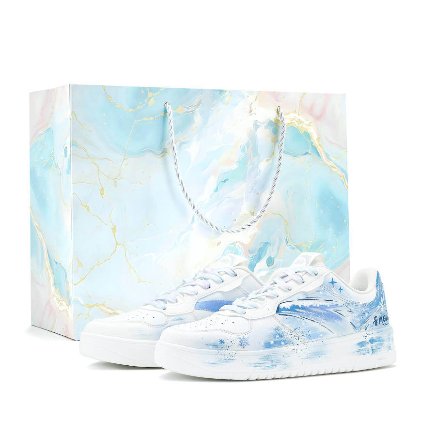 Anta Easy Slip Resistant Cushioning Low top Skateboard Shoes Women's Ice Blue
