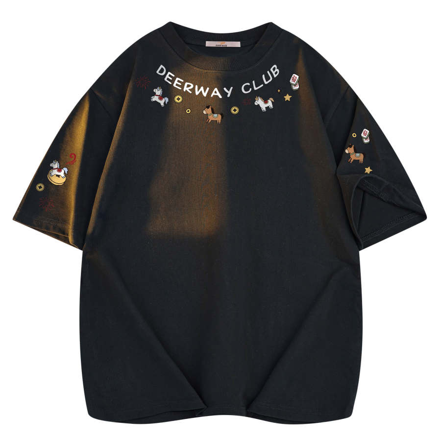 DEERWAY T Shirts Unisex Crew Neck Moderate Straight Fit