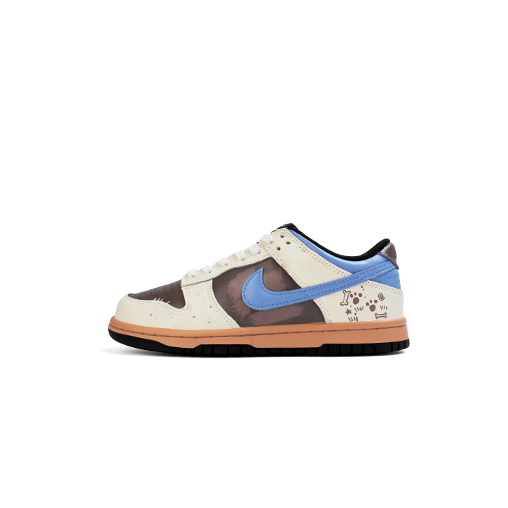Nike Nike Dunk Sunrise Encounter Deer Leather Slip Resistant Lightweight Cushioning Low top Kids' Skateboarding Shoes Brown