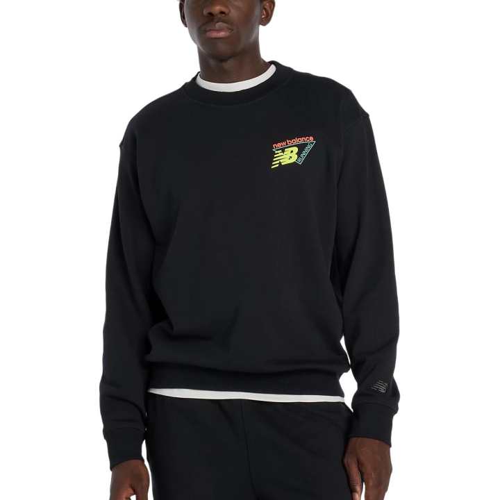 New Balance New Balance Sweatshirts Men's Black Crew Neck Moderate