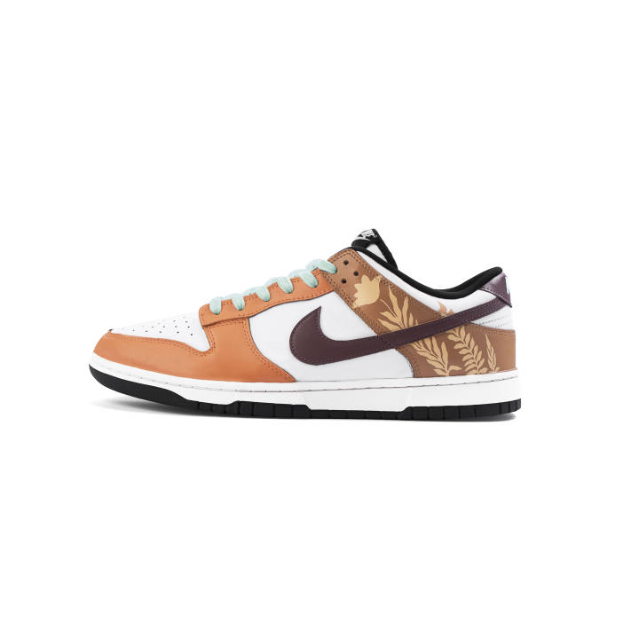 Nike Nike Dunk Still Love You Leather Lightweight Cushioning Slip Resistant Low top Kids' Skateboarding Shoes Orange