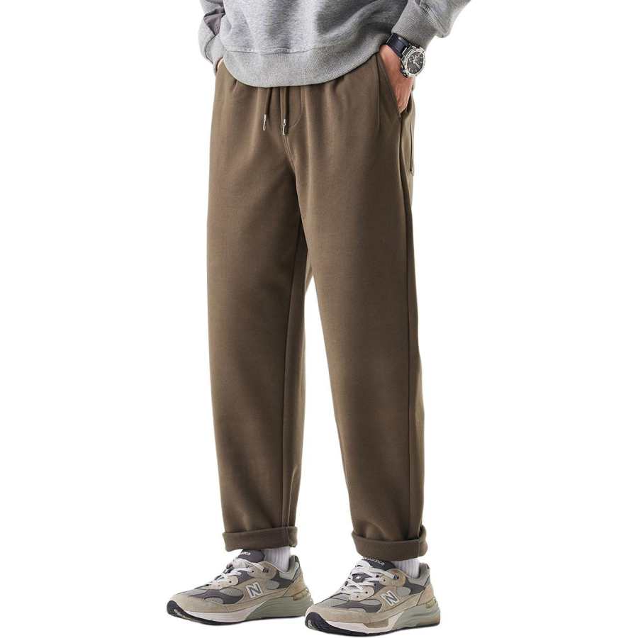 Tonlion Casual Pants Unisex Moderate Straight Fit Pants