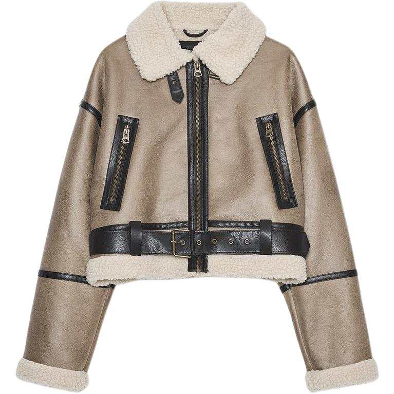 ZARA Jackets Women's Taupe Lapel Moderate Other