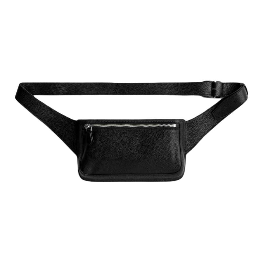 COS Cow Leather Fanny Pack Unisex Black