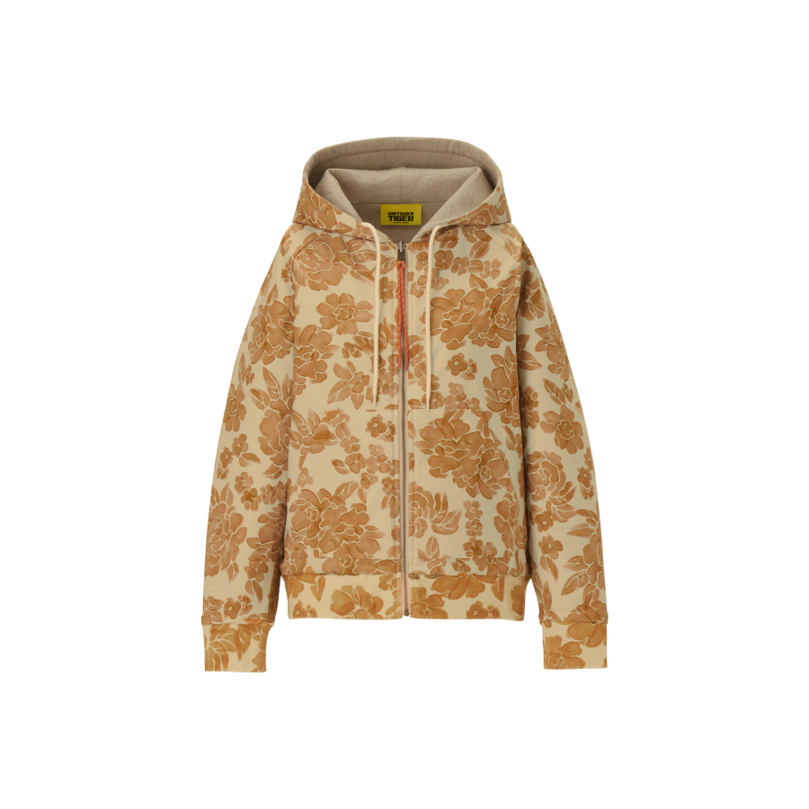 Onitsuka Tiger WS ZIP UP HOODIE Sweatshirt Women's Beige/Brown