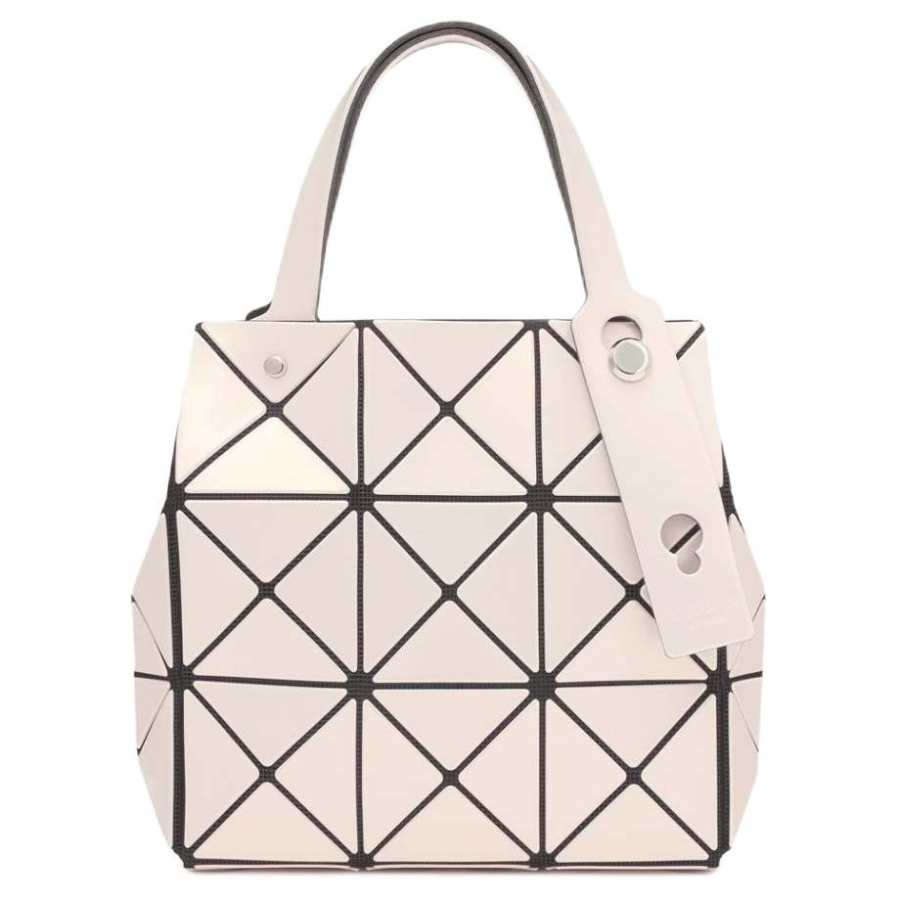 ISSEY MIYAKE CARAT PVC Handbag Women's Light Beige
