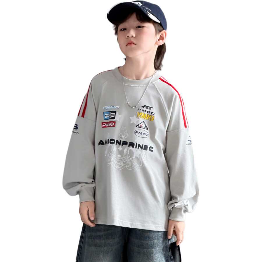 PLANDOO Kids Sweatshirts Crew Neck Moderate
