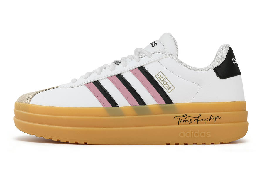 Adidas Adidas VL Court Bold Hope Beloved Abrasion Resistant Slip Resistant Low top Skateboard Shoes Women's White