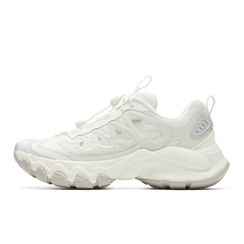 FILA TRUFFLE Abrasion Resistant, Breathable, Lightweight Low top Chunky Sneakers Women's Ecru