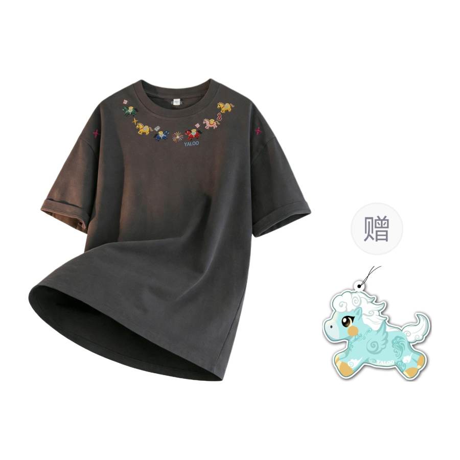 YALU T Shirts Unisex Crew Neck Thin Heavyweight