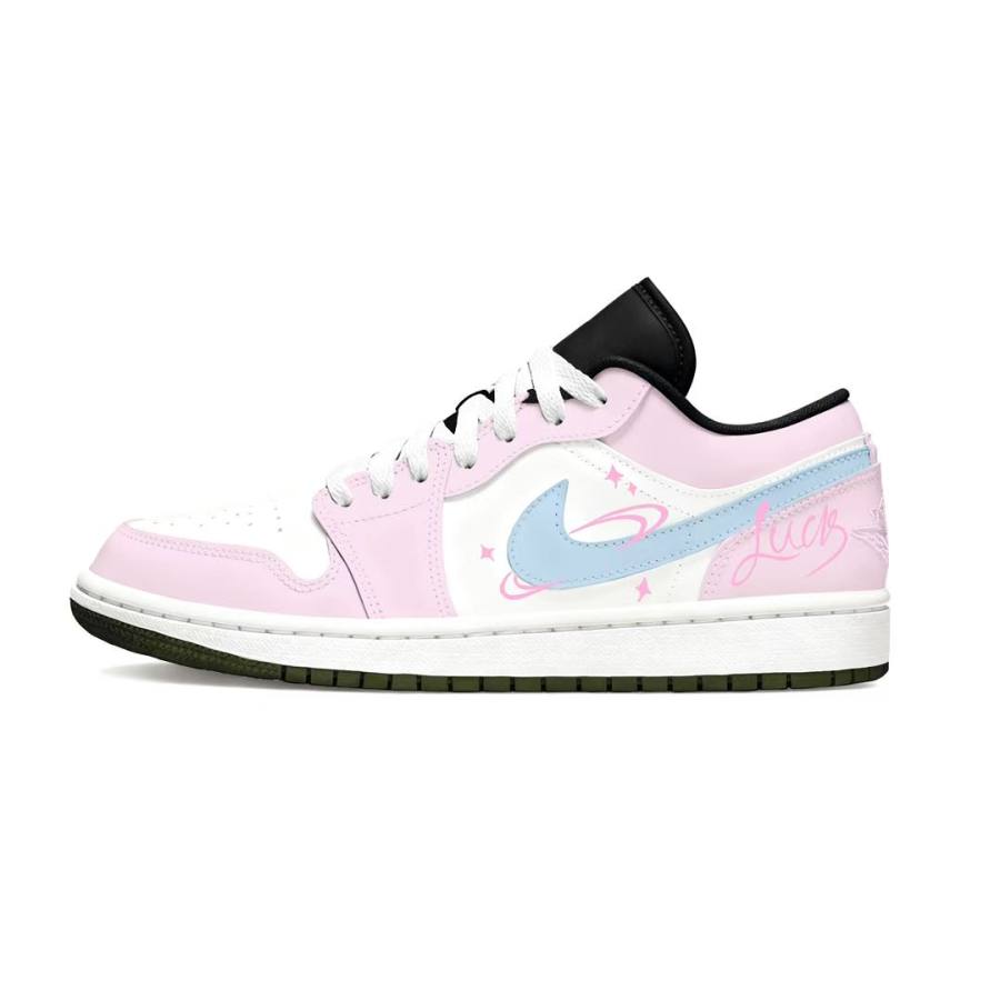 Jordan Jordan Air Jordan 1 Cherry Blossom Jelly Leather Low top Children's Basketball Shoes Pink Unisex