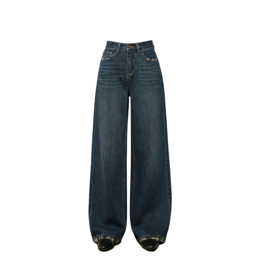 Sugarfunk Jeans Women's Vintage Blue Moderate Wide Leg Pants