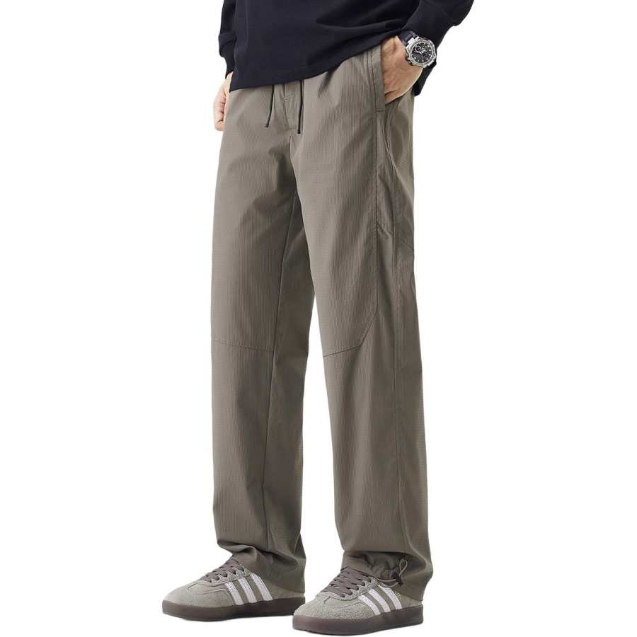 Tonlion Casual Pants Unisex Moderate Straight Fit Pants