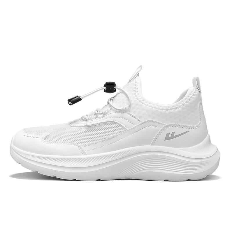 Warrior Fabric Abrasion Resistant Lightweight Breathable And Quick Dry Low top Running Shoes Men's White