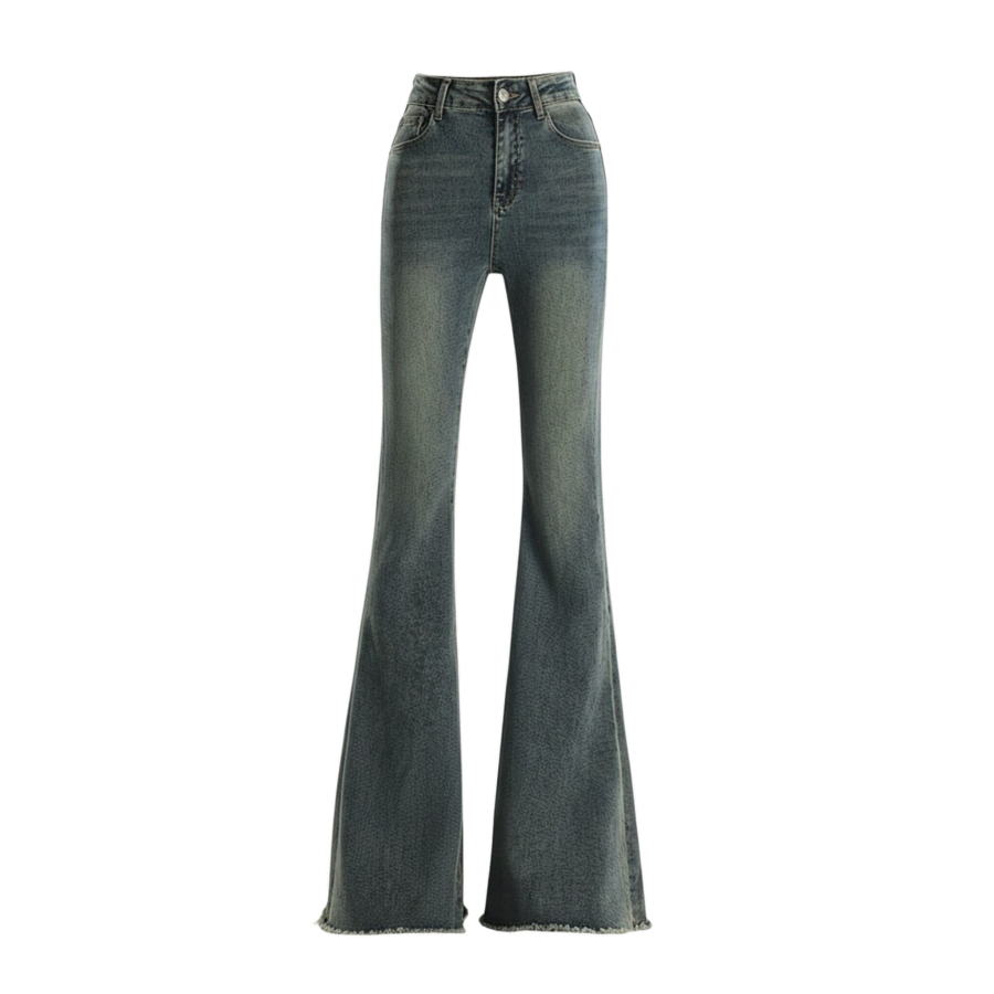Sugarfunk Sugarfunk Jeans Women's Nostalgic Blue Moderate Flared Pants