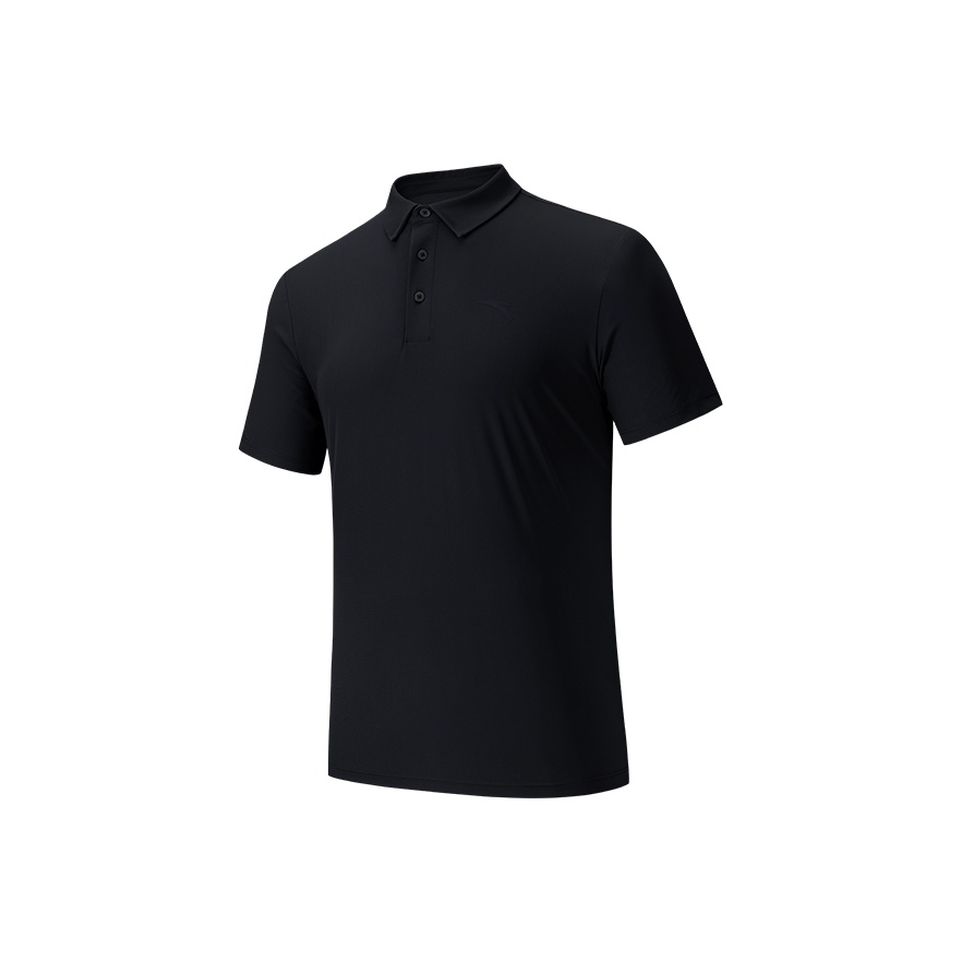 ANTA Anta Short Sleeved Polo Shirt Men's Basic Black