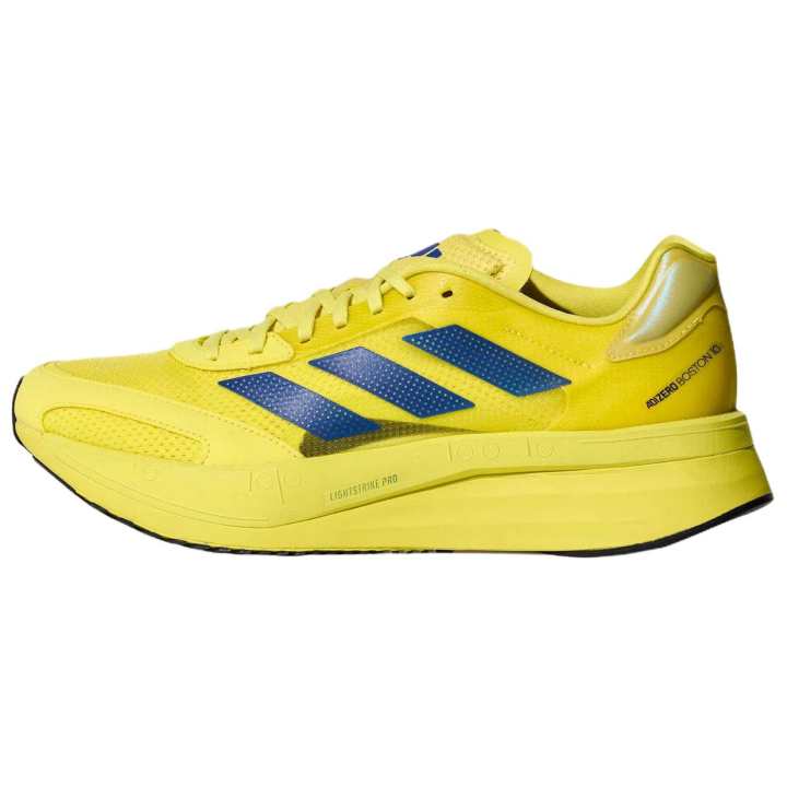Adidas Adidas Adizero Boston 10 Slip Resistant Coverage Low top Marathon Running Shoes Unisex Yellow Black
