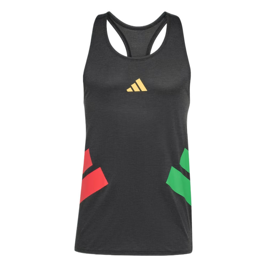 Adidas Adidas Running Tank Tops Men's Black/Pure Gemstone Red/Bright Green