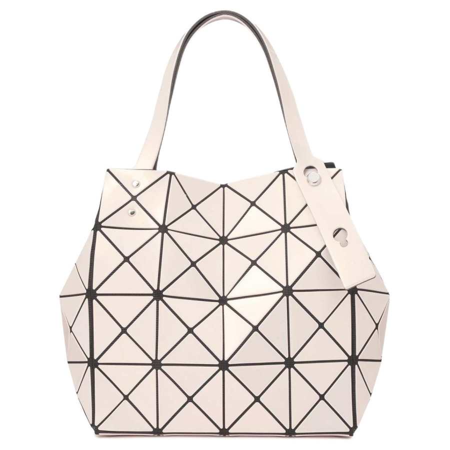 ISSEY MIYAKE CARAT PVC Tote Handbag Women's Light Beige