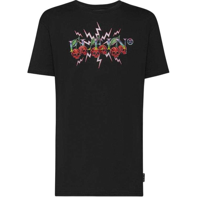 PHILIPP PLEIN T Shirts Men's Black Crew Neck Moderate
