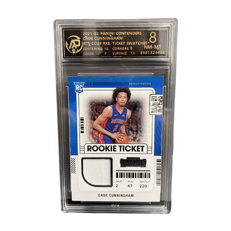PANINI Contenders Pistons, Cade Cunningham, Autographed Jersey Material, Rising Stars Rare Collector's Edition