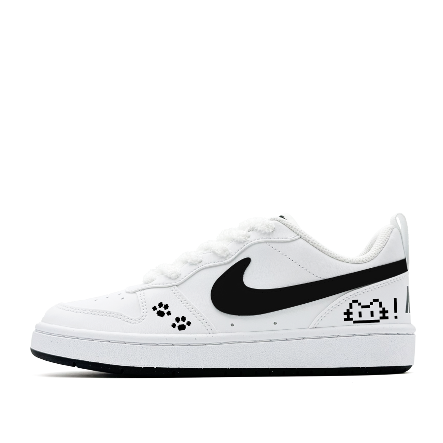 Nike Nike Court Borough Kitten Planet, Minimalist Style, Individual Trendy, Campus, Cute Synthetic Leather