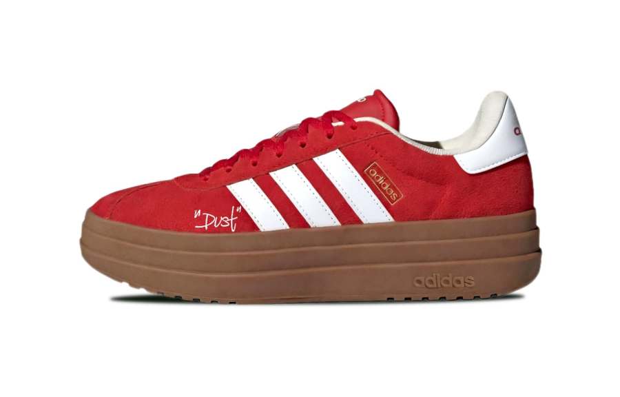 Adidas Adidas VL Court Bold Red Ride Height Increasing Low top German Army Trainers Women's Red