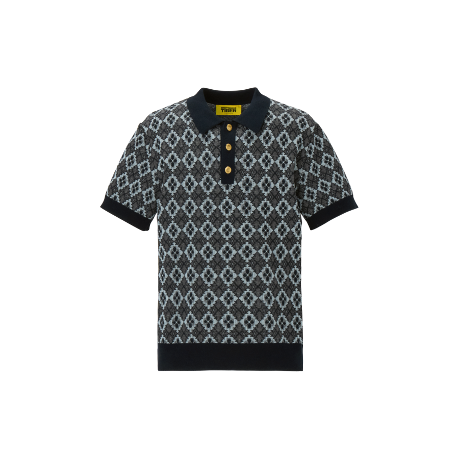Onitsuka Tiger SS26 KNIT POLO Shirt Men's Blue