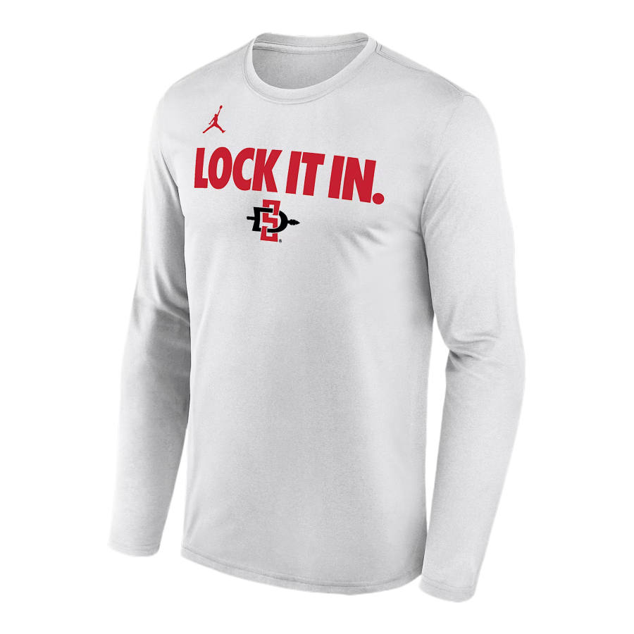 Jordan Jordan San Diego State 2026 On-Court Bench Men's Nike Dri-FIT College Long-Sleeve T-Shirt