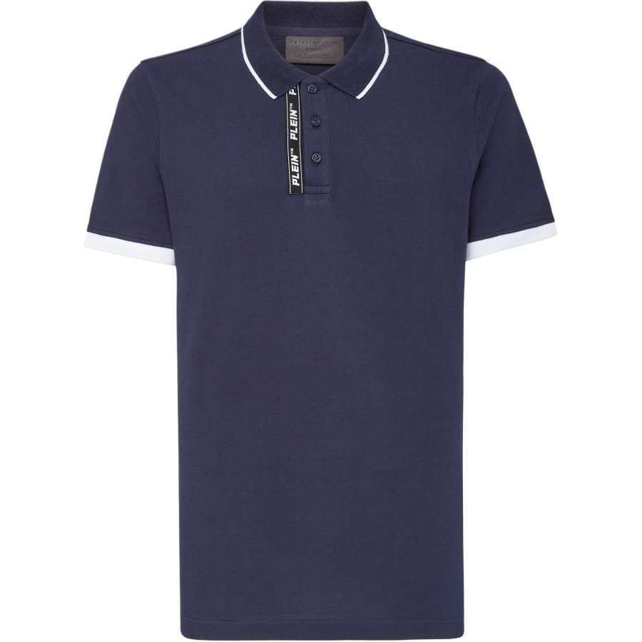 Philipp Plein logo-tape detail polo shirt