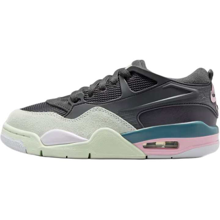Jordan Jordan Air Jordan 4 Genuine Leather Low top Basketball Shoes Gray Unisex