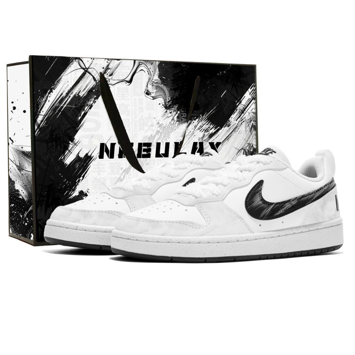 Nike Nike Court Borough Shopping Bag, Ink Cloud Trail Height Increasing Abrasion Resistant Slip Resistant Low top