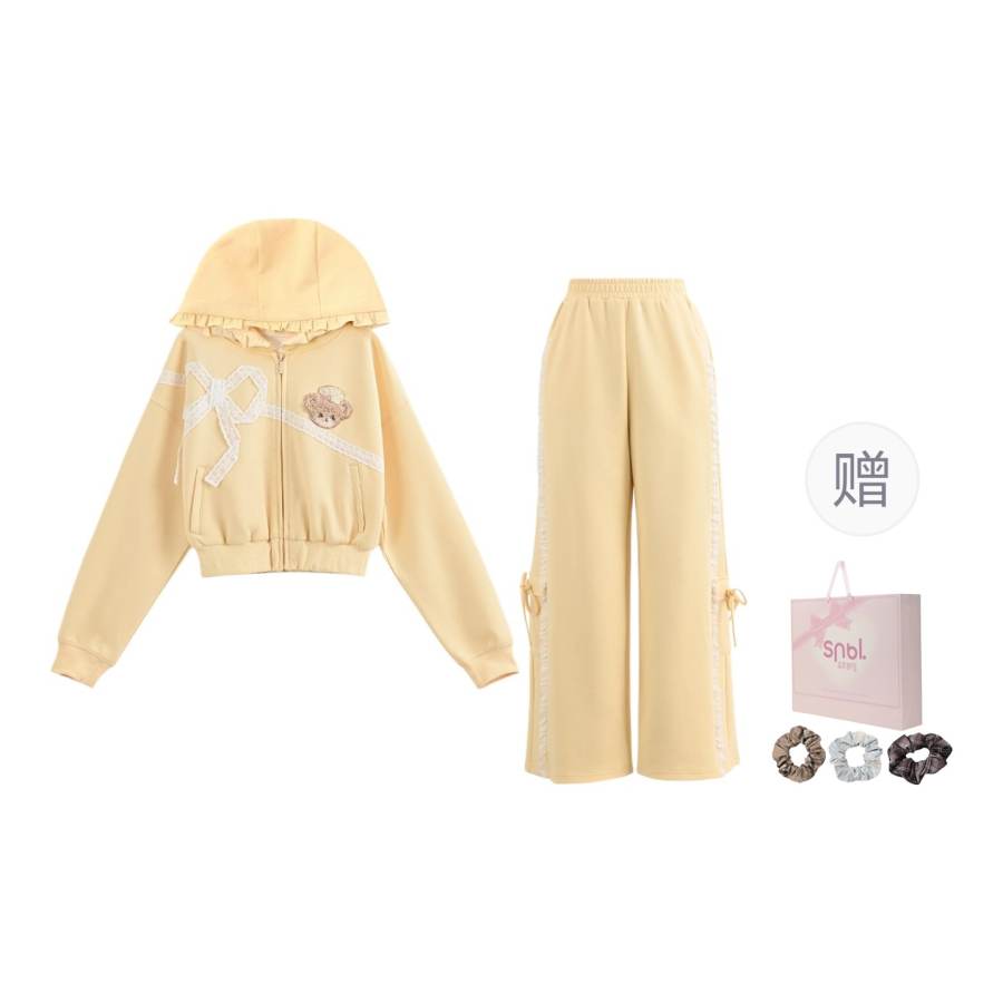 SNBL Casual Suits Women's Coat+Pants Hooded Moderate