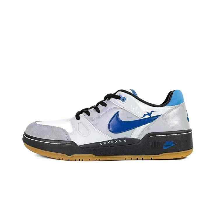 Nike Nike Full Force Leather Low top Skateboard Shoes Men's White Blue
